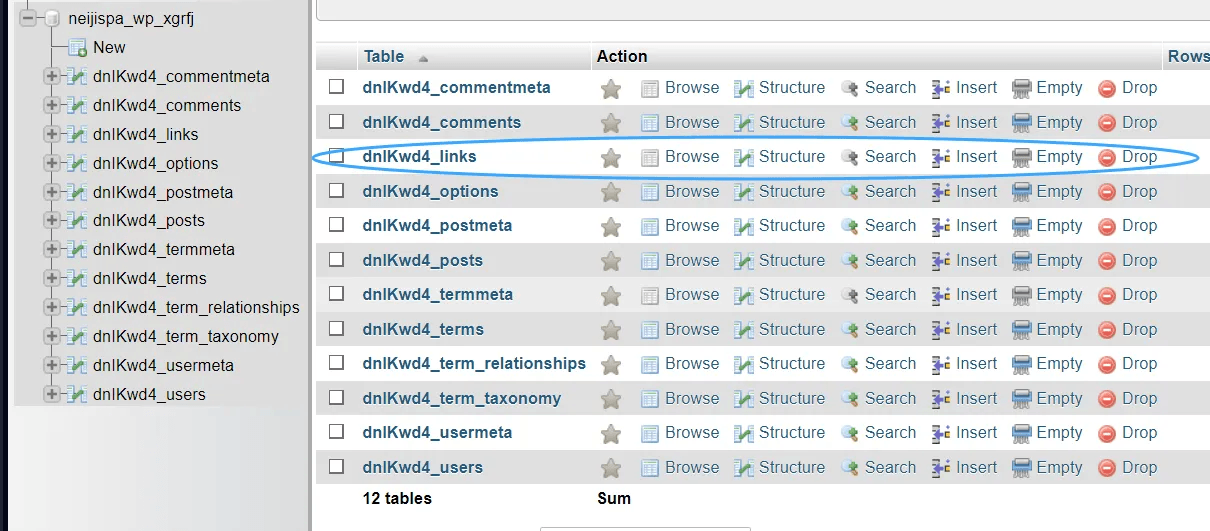 hướng dẫn xóa dữ liệu table database trong phpmyadmin 3