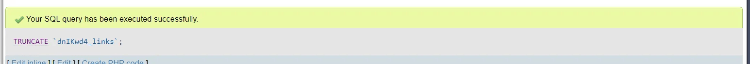 hướng dẫn xóa dữ liệu table database trong phpmyadmin 6