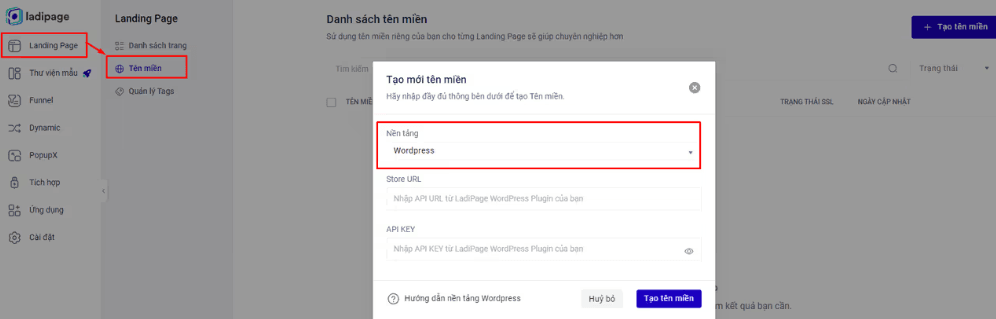 hướng dẫn xuất bản ladipage lên nền tảng wordpress 3