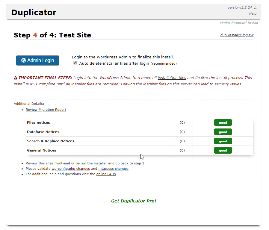 hướng dẫn chuyển dữ liệu bằng duplicator  wordpress migration plugin 10