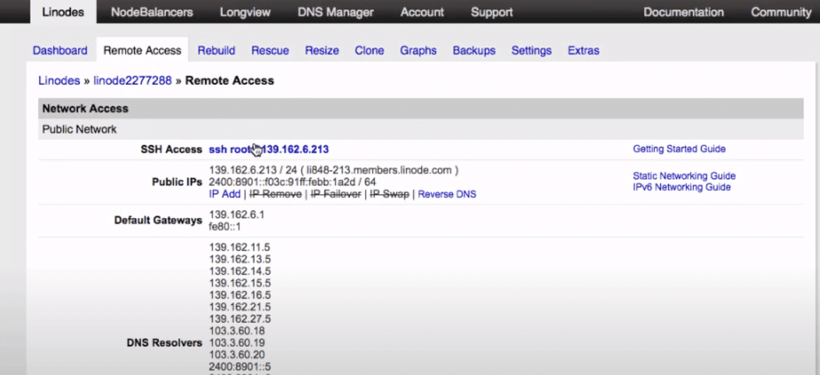 remote access vps linode