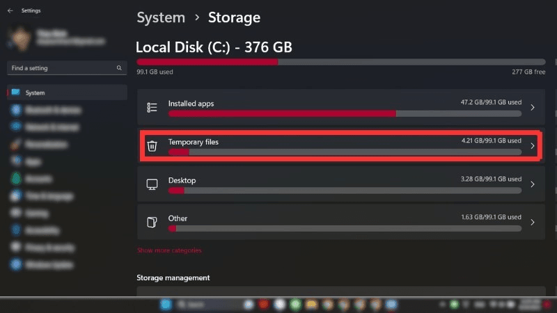 sửa lỗi màn hình xanh windows 11 xóa các tệp cài đặt bị lỗi 2