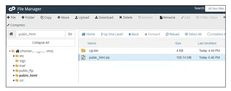 tải dữ liệu lên hosting mới 2