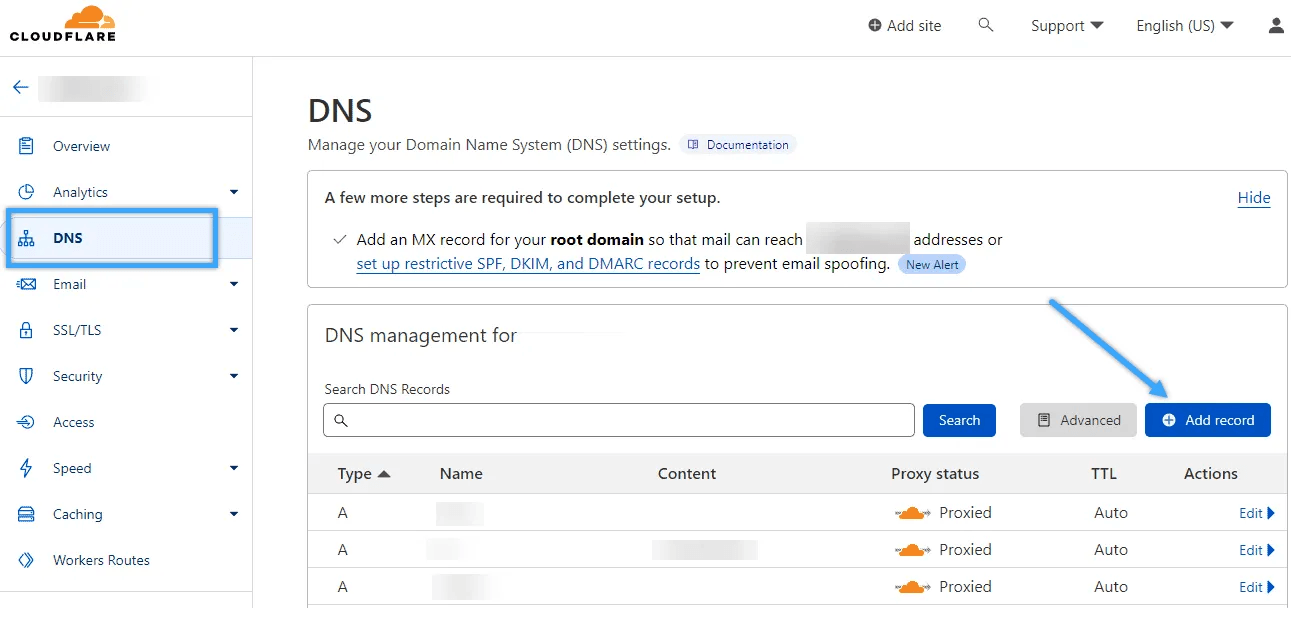 trỏ tên miền về fanpage facebook bằng cloudflare