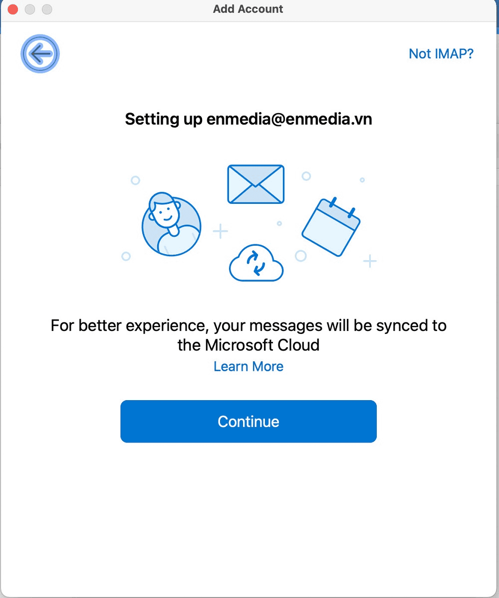 cách cài email theo tên miền trên outlook ở hệ điều hành macos 5