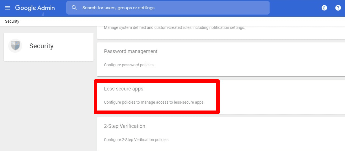 hướng dẫn bật quyền cho phép ứng dụng kém an toàn truy cập vào google workspace 2