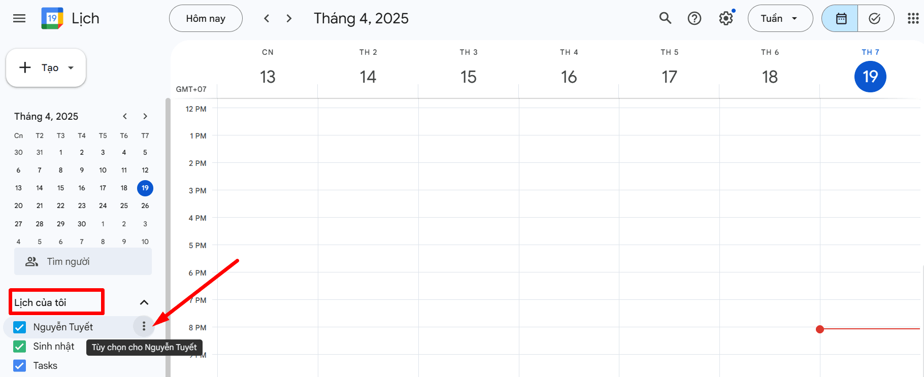 hướng dẫn cách chia sẻ lịch google calendar với người khác 2