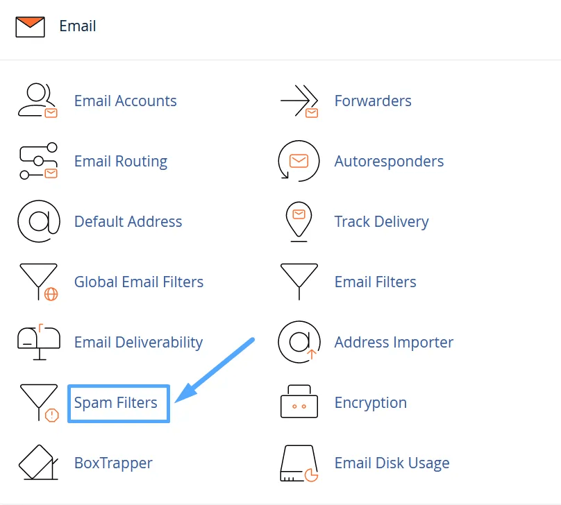 hướng dẫn cách sử dụng spam filters trên cpanel 2