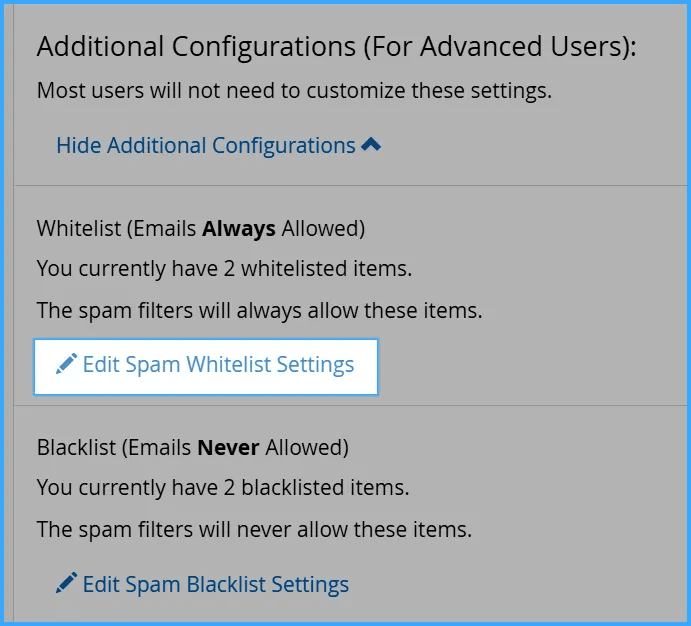 hướng dẫn cách sử dụng spam filters trên cpanel 9