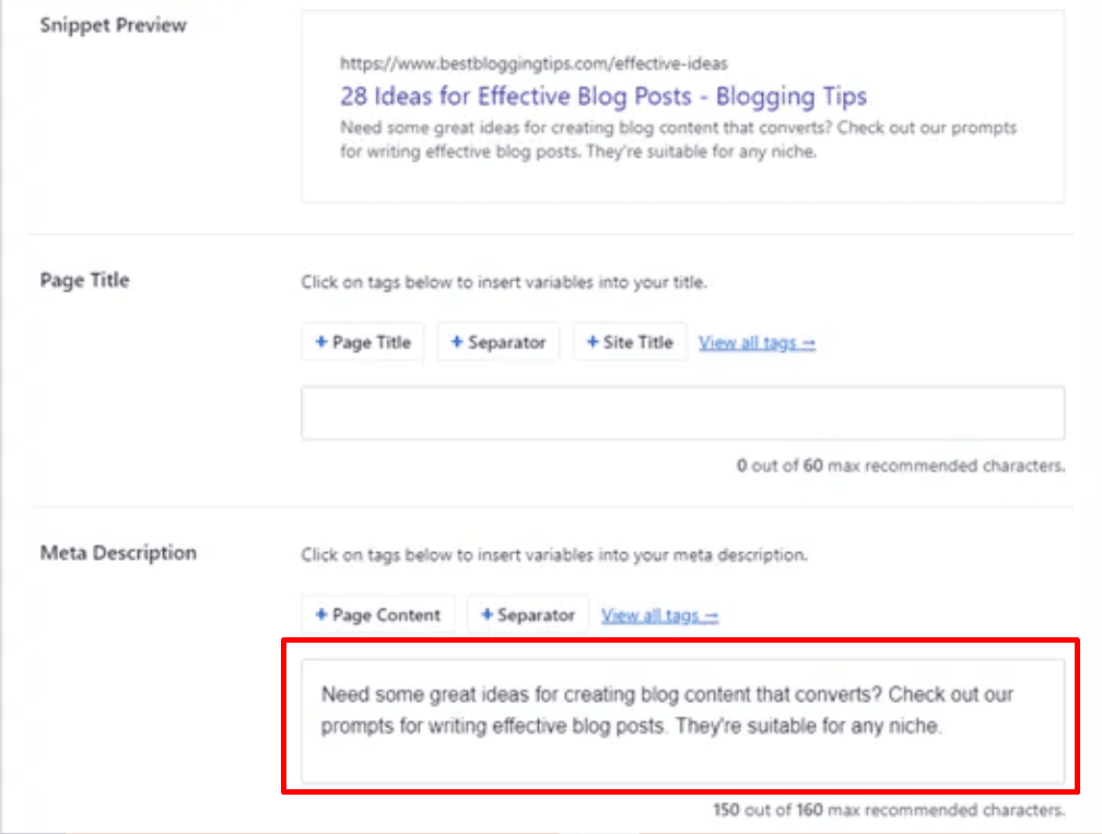 hướng dẫn cách thêm keyword và meta description trong wordpress 4