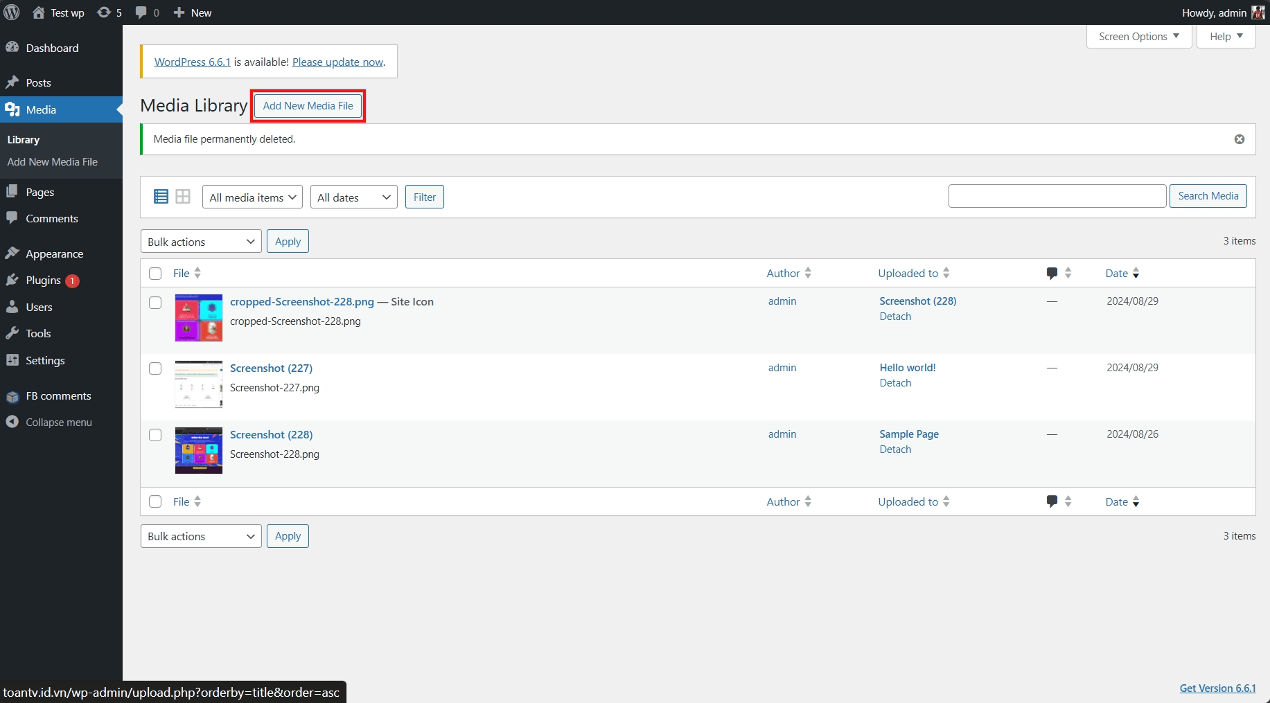 hướng dẫn cách thiết lập media trong wordpress 2