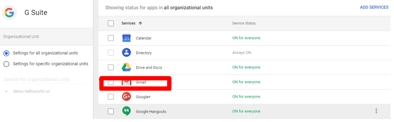 hướng dẫn chặn user gửi mail ra ngoài công ty trên gsuite 3