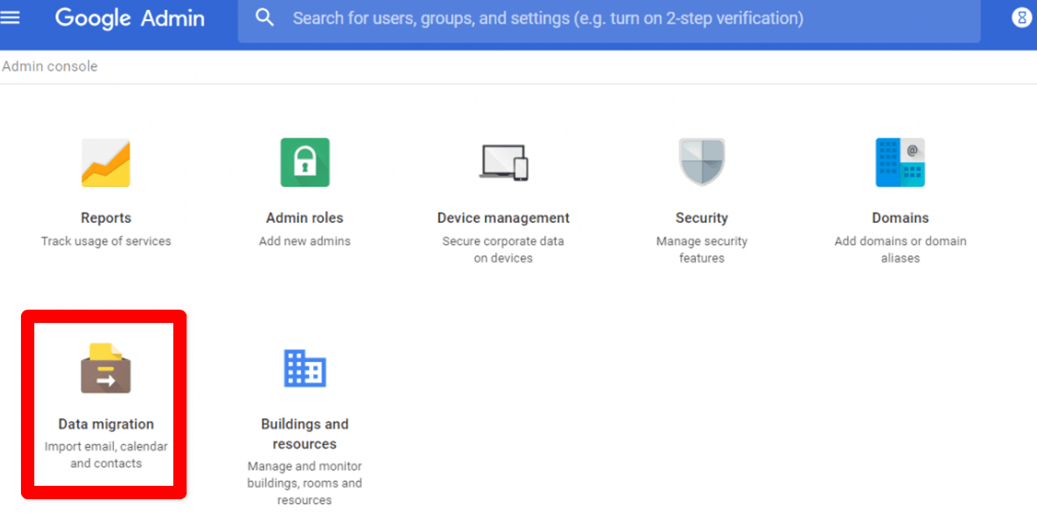 hướng dẫn chuyển dữ liệu trong google workspace bằng data migration 1