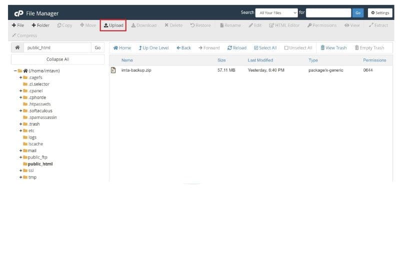 hướng dẫn khôi phục dữ liệu website trên hosting wordpress cpanel 1