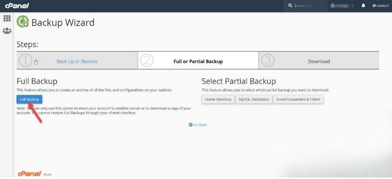 hướng dẫn sao lưu dữ liệu website trên hosting wordpress cpanel 2