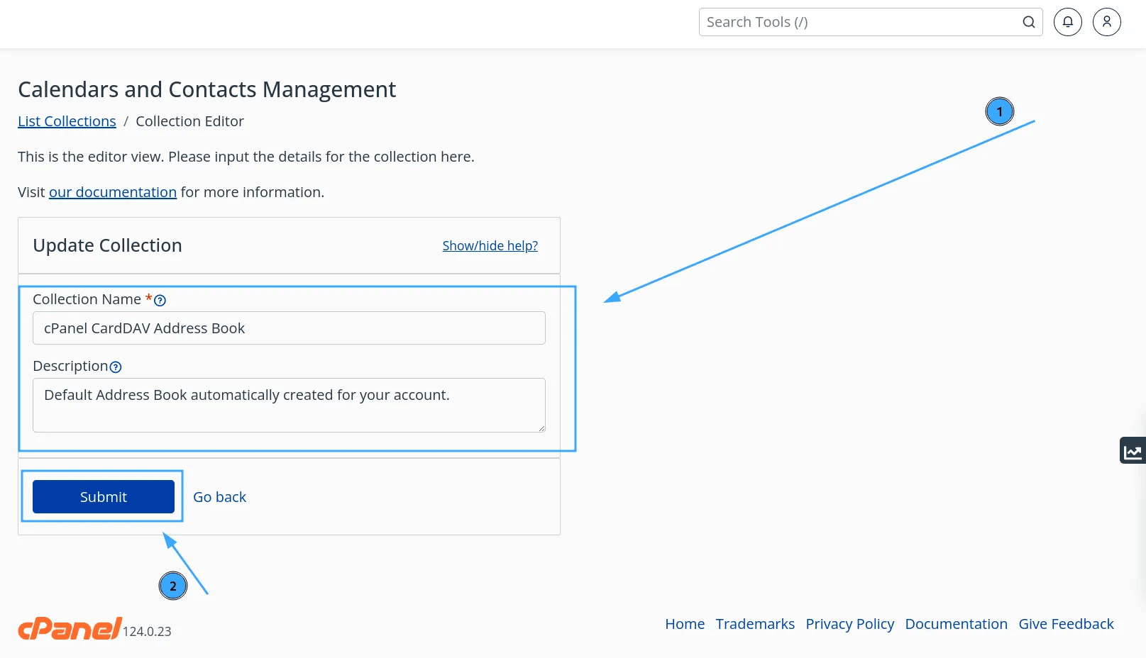 hướng dẫn sử dụng calendars and contacts management trên cpanel 12