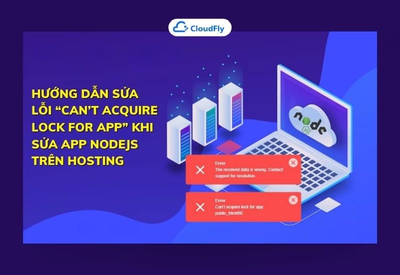 hướng dẫn sửa lỗi cant acquire lock for app khi sửa app nodejs trên hosting