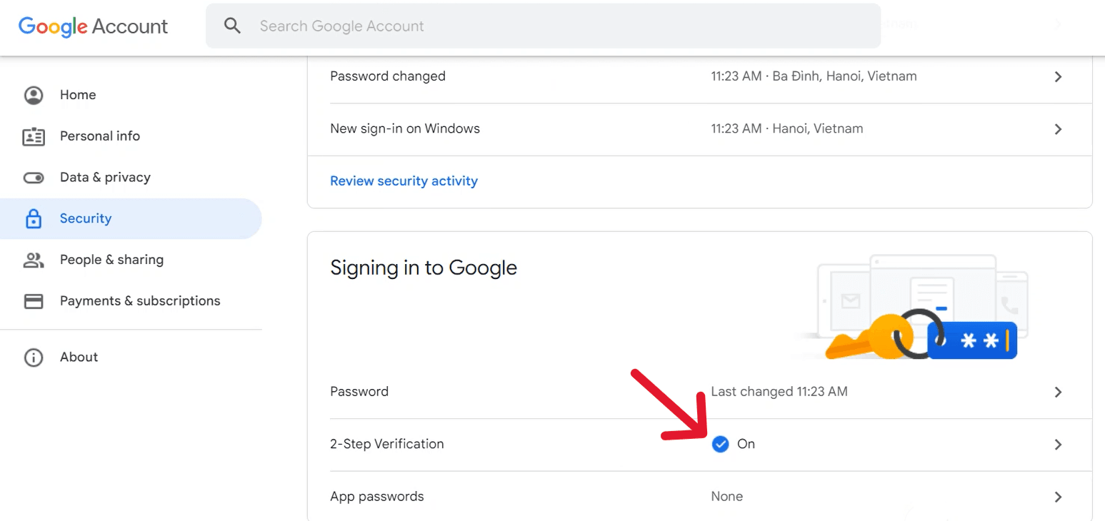 hướng dẫn tạo mật khẩu ứng dụng cho email google workspace 4