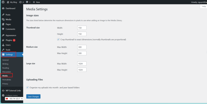hướng dẫn tắt resize ảnh ra nhiều phiên bản trên website wordpress 2