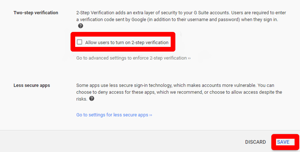 hướng dẫn tắt xác minh hai bước cho tất cả user trong google workspace 3