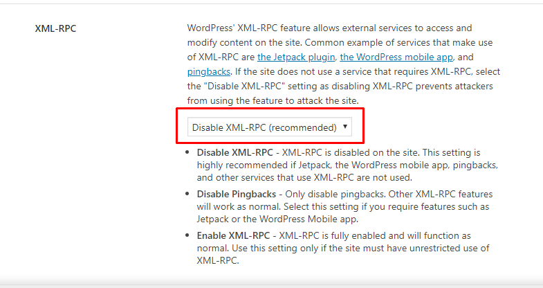 hướng dẫn tắt xmlrpc cho website wordpress 3