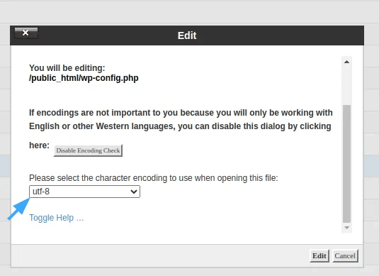 hướng dẫn thay đổi mã hóa ký tự với character encoding trong cpanel 5