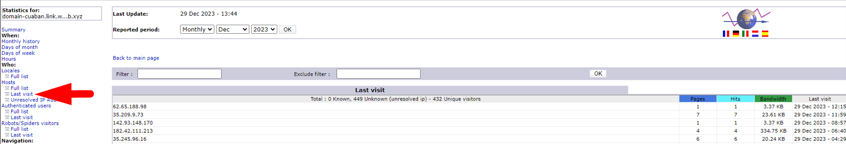 hướng dẫn xem biểu đồ truy cập awstats trên cpanel hosting chi tiết 7
