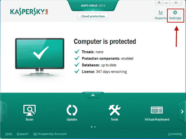 khắc phục lỗi ssl khi vào facebook do chương trình diệt virus kaspersky anti virus 1