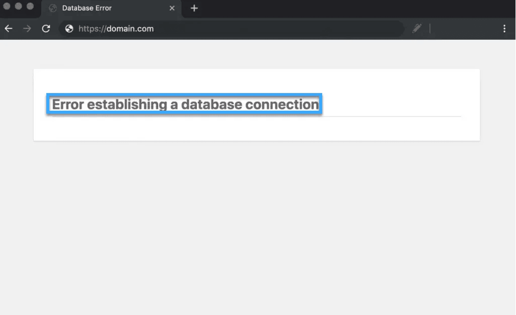 lỗi kết nối tới cơ sở dữ liệu trong wordpress là gì